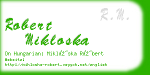 robert mikloska business card